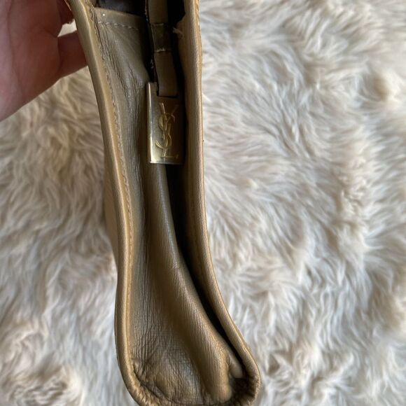 YSL Vintage PVC Leather Clutch Puch Handbag - Picture 5 of 11